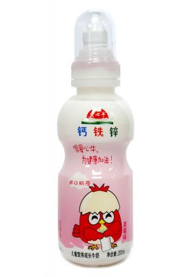 Ca-Fe-Zn  strawberry flavor 1*24*200ml Children yoghurt series